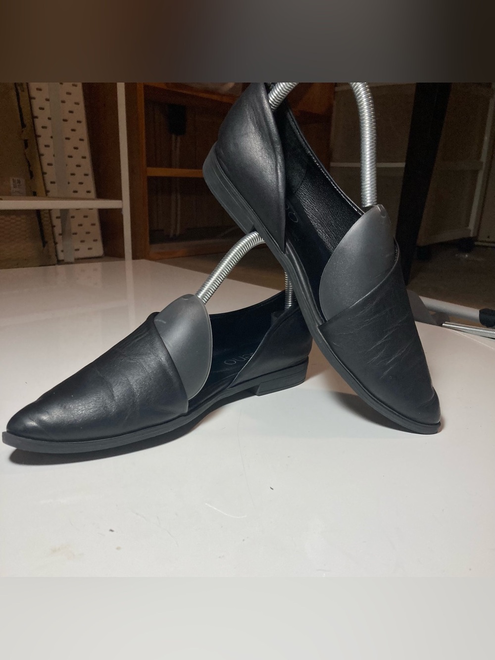 Womens Black Slip-On Loafers - Classic Casual Dress Shoes